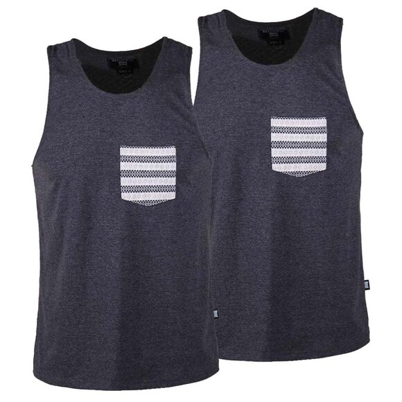 Men's Solid Color Sleeveless Tank Top with Pocket for Everyday Style Size S - Picture 6 of 7